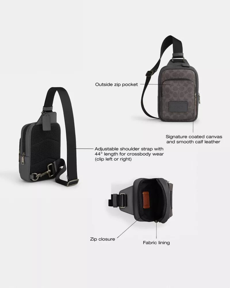 Mochila tipo bandolera Racer en Signature Canvas