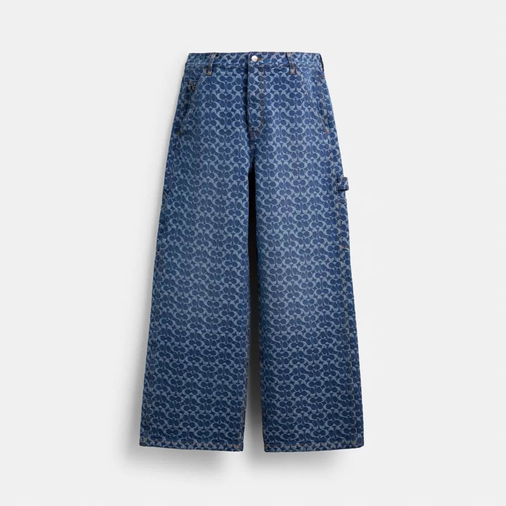 Pantalones de carpintero de denim exclusivo en algodón orgánico