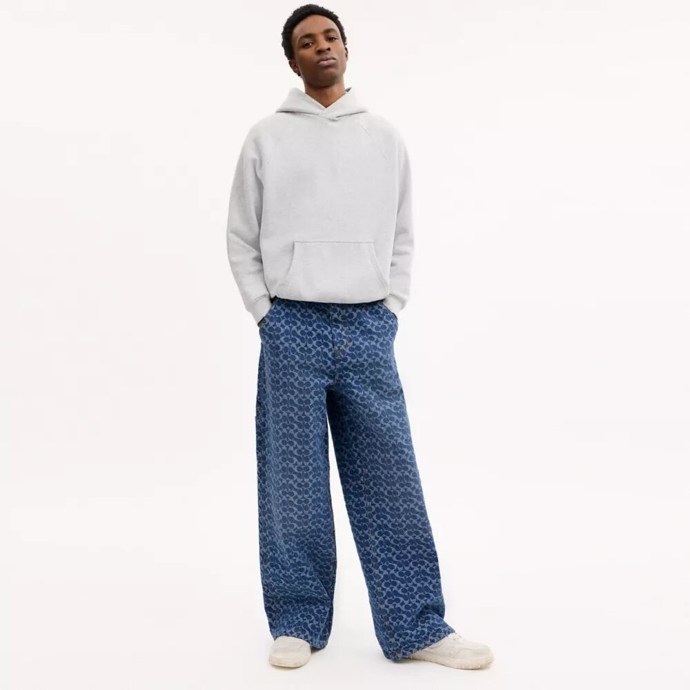 Pantalones de carpintero de denim exclusivo en algodón orgánico