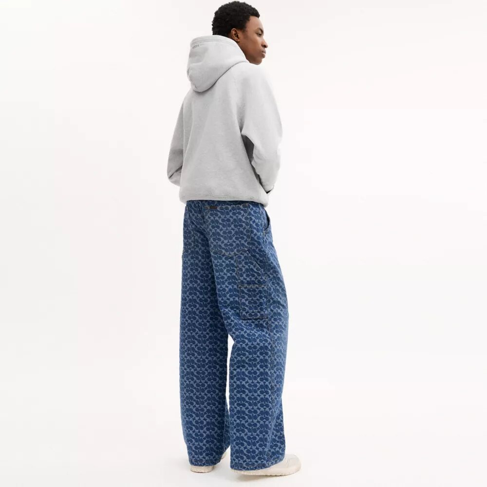 Pantalones de carpintero de denim exclusivo en algodón orgánico