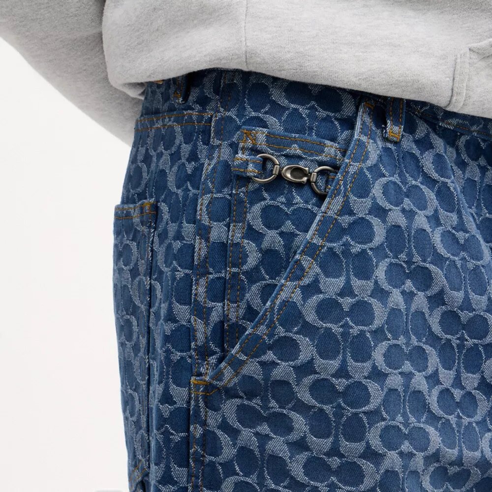 Pantalones de carpintero de denim exclusivo en algodón orgánico