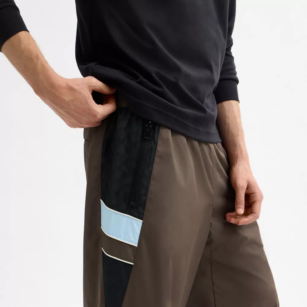 Pantalones deportivos de pierna recta en poliéster reciclado