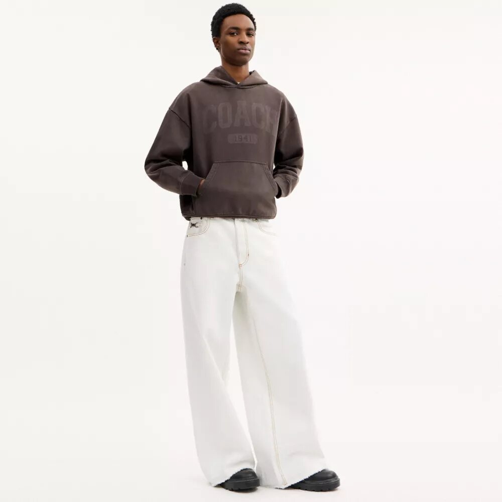 Pantalones holgados de mezclilla de algodón orgánico