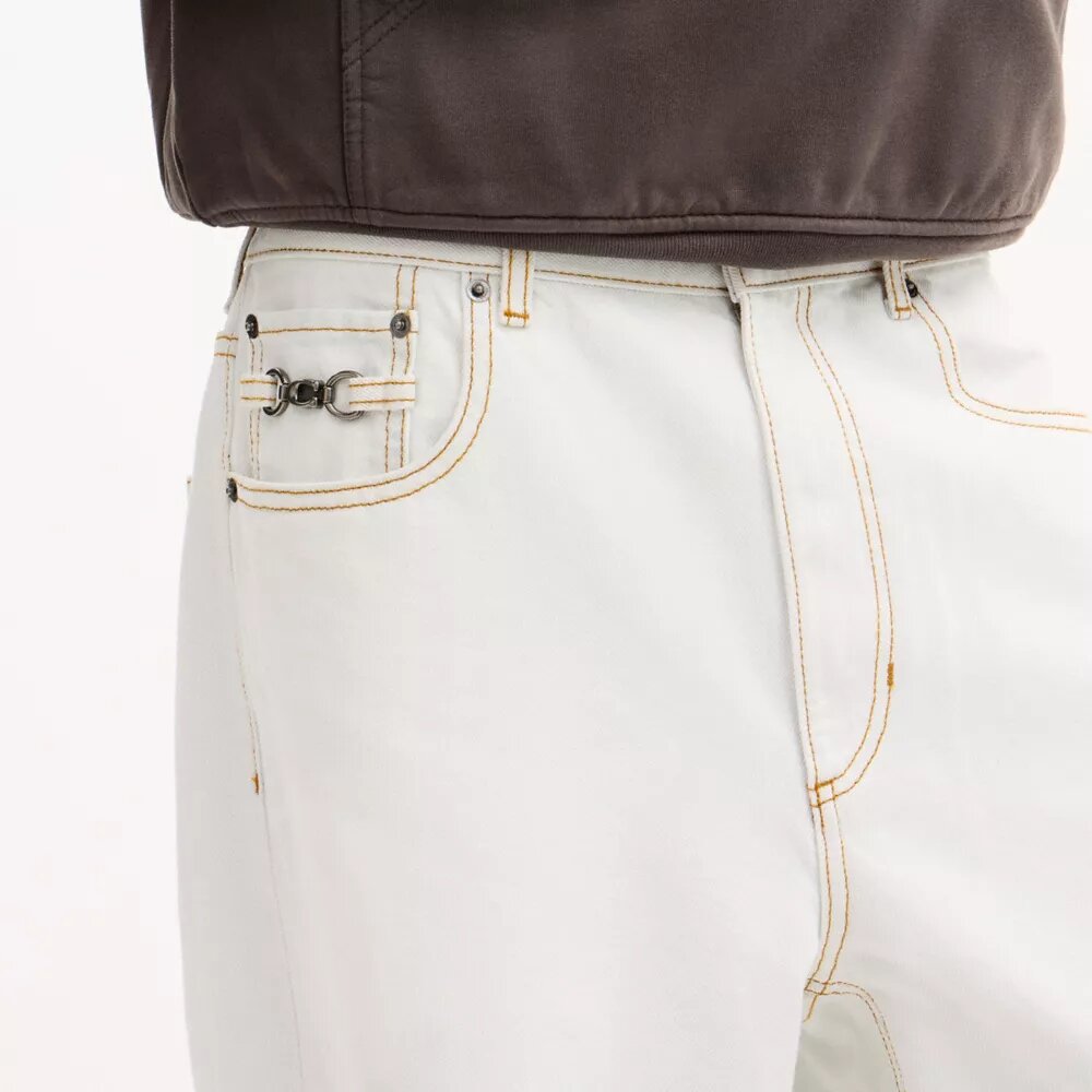 Pantalones holgados de mezclilla de algodón orgánico