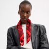Pañuelo de seda con estampado de etiqueta colgante Horse and Carriage
