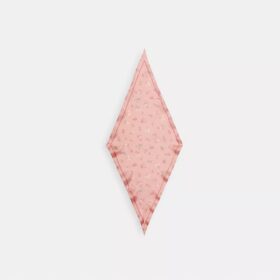 Pañuelo de seda con estampado floral y diseño de rombos
