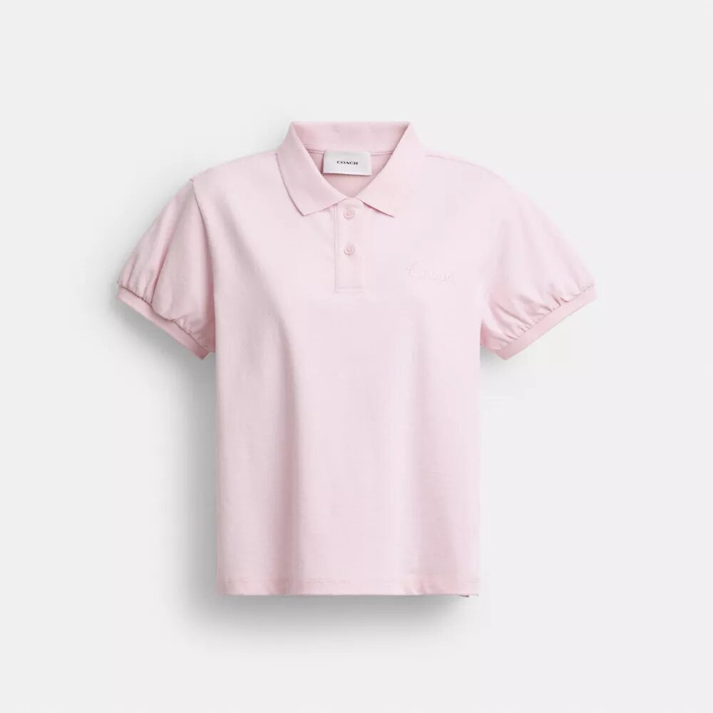 Polos encogidos con el logotipo de Coach en cursiva, de Algodón orgánico