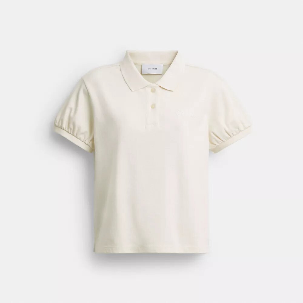 Polos encogidos con el logotipo de Coach en cursiva, de Algodón orgánico
