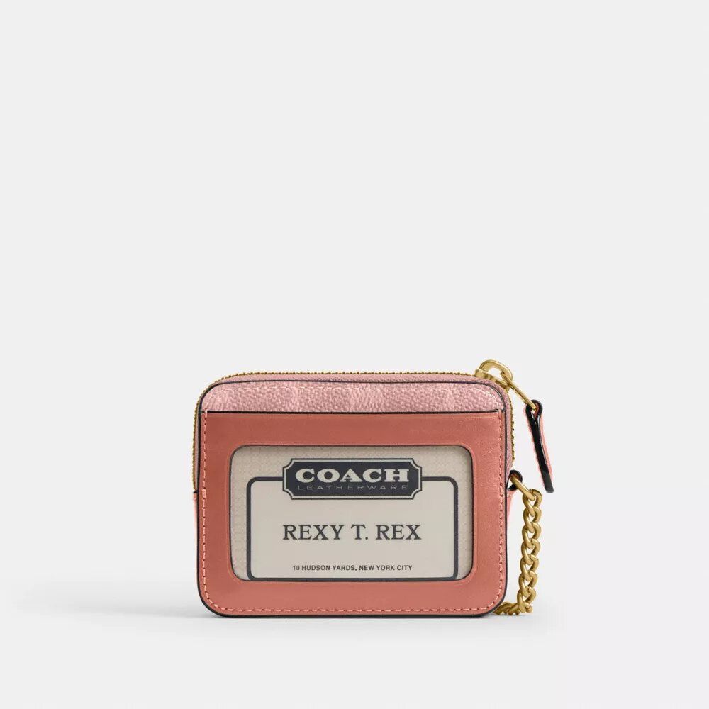 Portatarjetas con cadena Essential en Signature Canvas