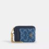 Portatarjetas con cremallera en denim exclusivo