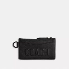 Portatarjetas con cremallera y gráfico de Coach