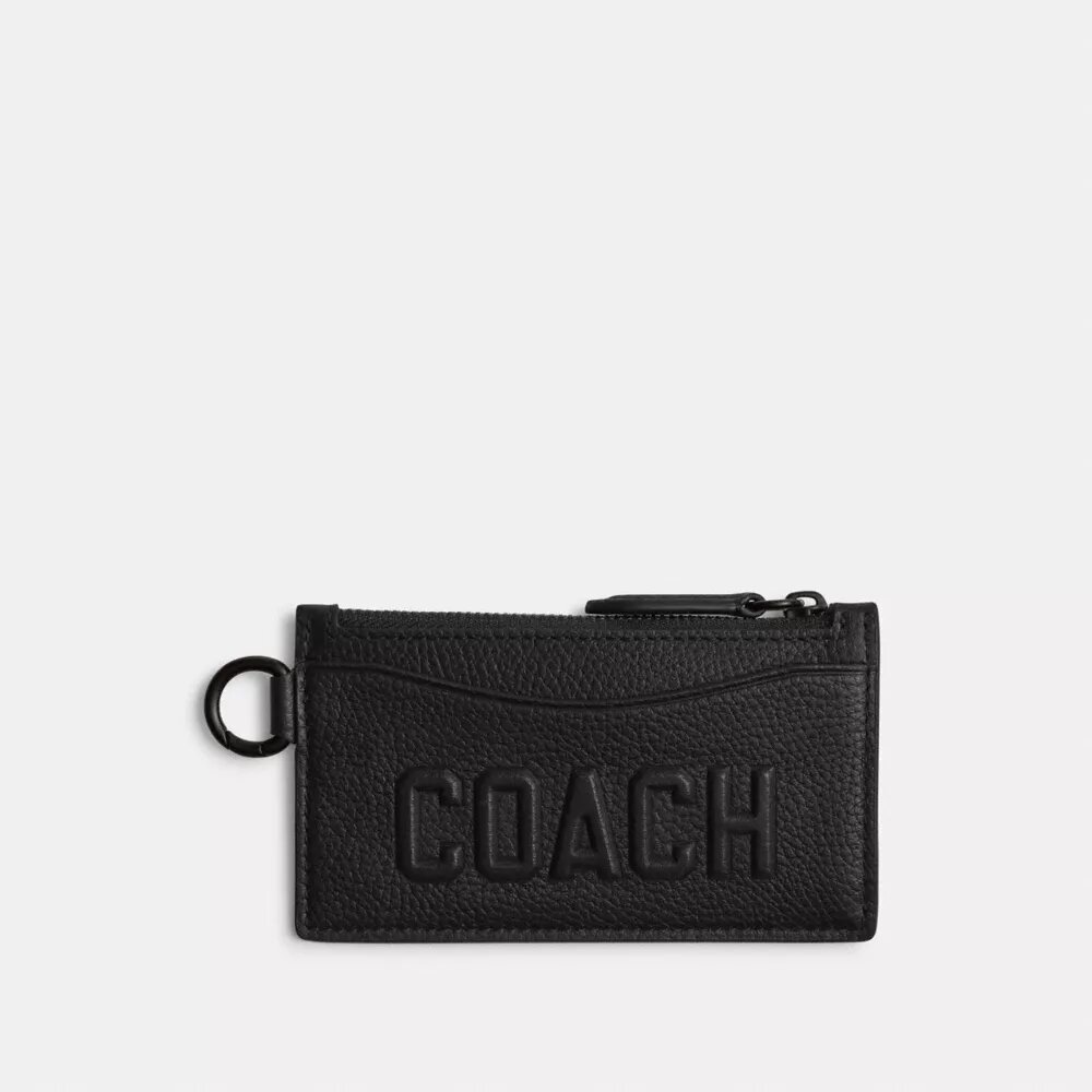 Portatarjetas con cremallera y gráfico de Coach