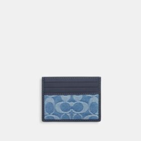 Portatarjetas delgado en denim exclusivo