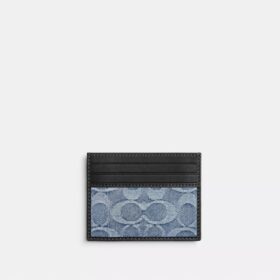 Portatarjetas delgado en denim exclusivo «Loved»