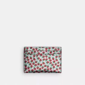 Portatarjetas esencial con estampado de fresas