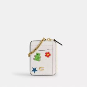 Portatarjetas Essential con cadena y estampado de calcomanías