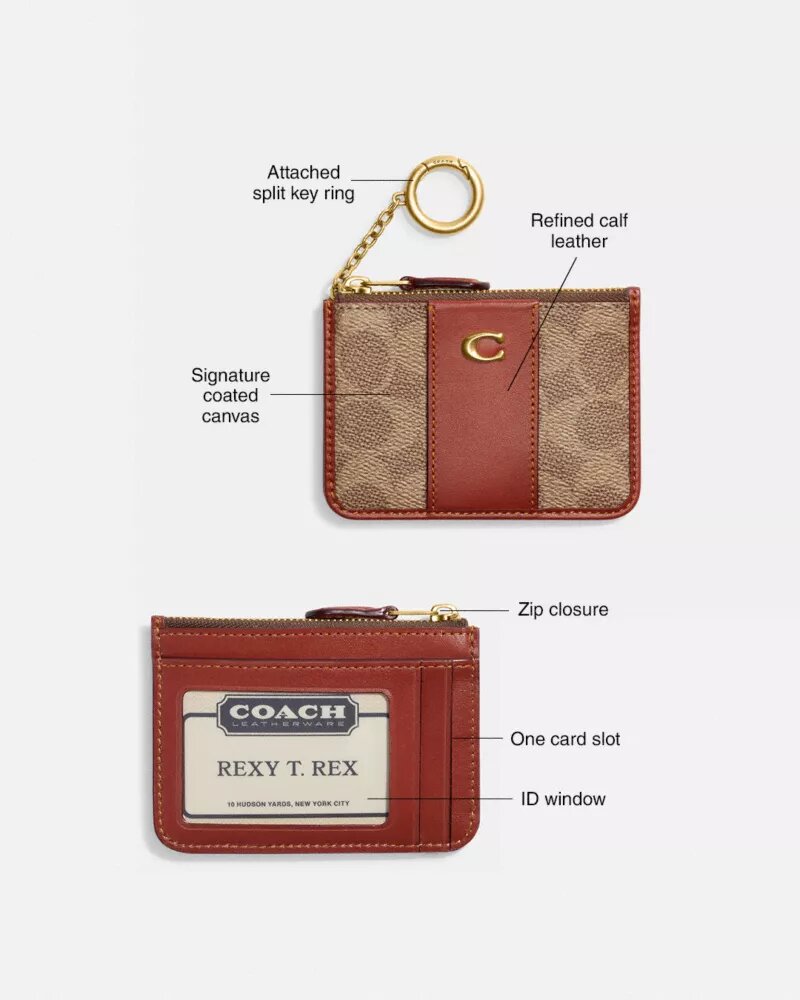 Portatarjetas Essential Mini en Signature Canvas