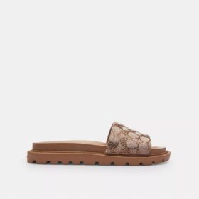 Sandalias Brynn tipo chanclas sin cordones en jacquard con cristales característico