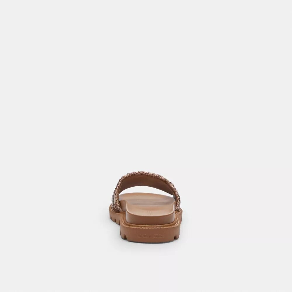 Sandalias Brynn tipo chanclas sin cordones en jacquard con cristales característico