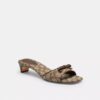 Sandalias de tacón bajo con lazo en jacquard exclusivo