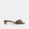 Sandalias de tacón bajo con lazo en jacquard exclusivo