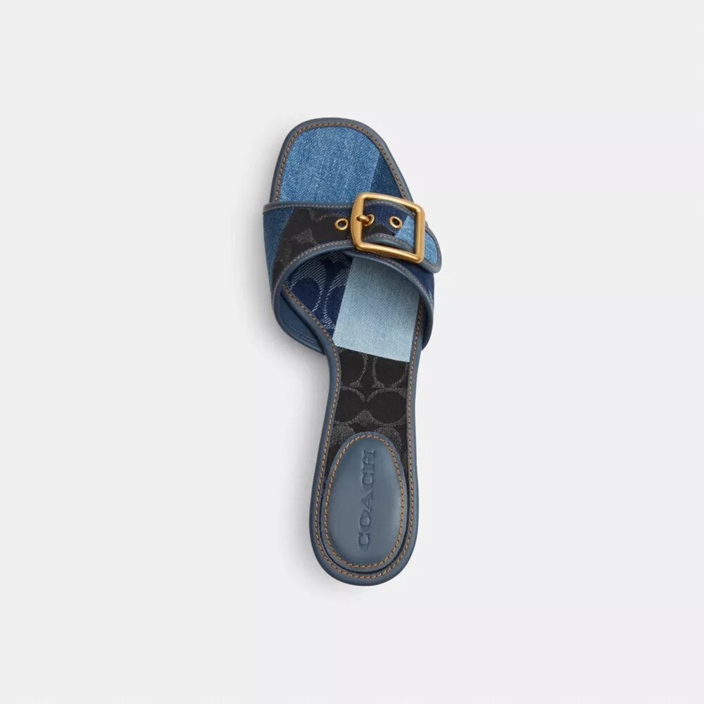 Sandalias Margot con nuestro característico patchwork de mezclilla