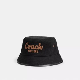 Sombrero de pescador de mezclilla bordado Coach 1941
