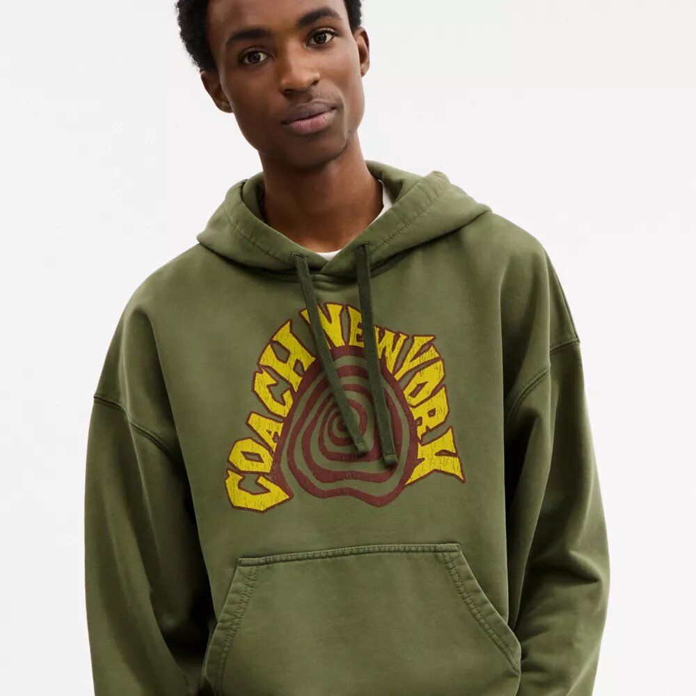 Sudadera con capucha teñida en espiral