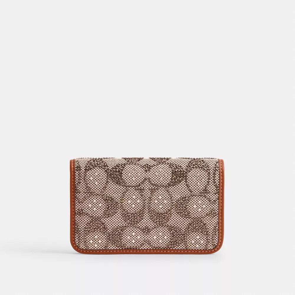 Tarjetero delgado Essential en jacquard Crystal Signature