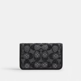 Tarjetero delgado Essential en jacquard Crystal Signature
