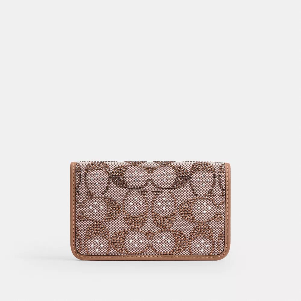 Tarjetero delgado Essential en jacquard Crystal Signature