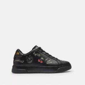 Zapatillas altas con estampado de bocetos