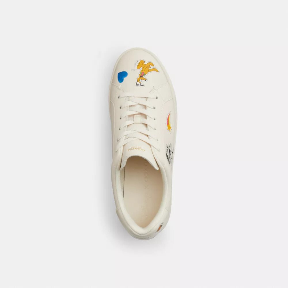 Zapatillas altas de Disney x Coach con estampado de calcomanías