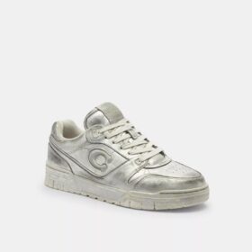Zapatillas Soho en cuero metalizado desgastado