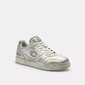 Zapatillas Soho en cuero metalizado desgastado