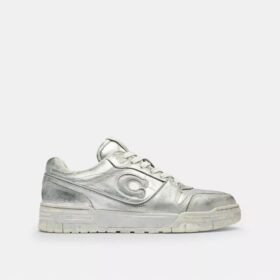Zapatillas Soho en cuero metalizado desgastado