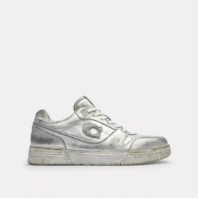 Zapatillas Soho en cuero metalizado desgastado