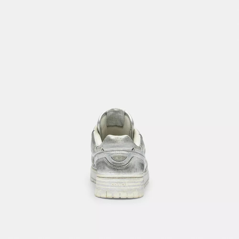 Zapatillas Soho en cuero metalizado desgastado