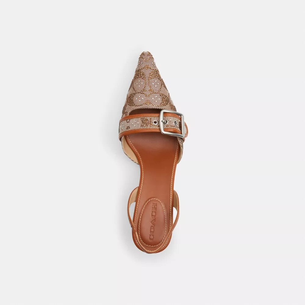 Zapatos destalonados Margot en jacquard con cristales exclusivo