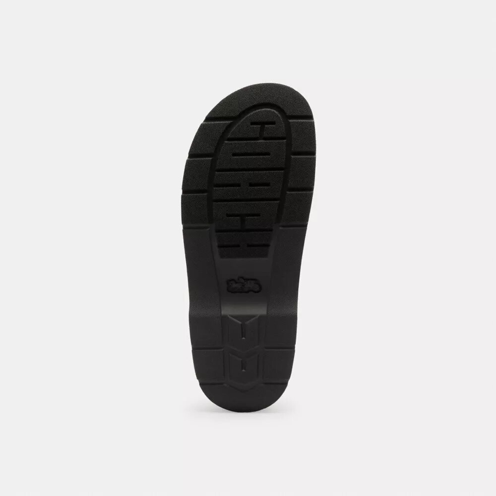 Zuecos de plataforma en forma de C en denim desgastado
